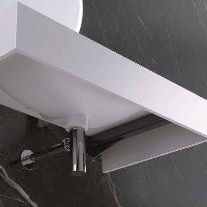 Medunjess 32'' Aether Wall Mounted Bathroom Sink Solid Surface Sink