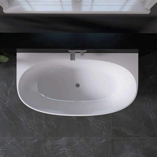 Medunjess 67” Cove Freestanding acrylic bathtub