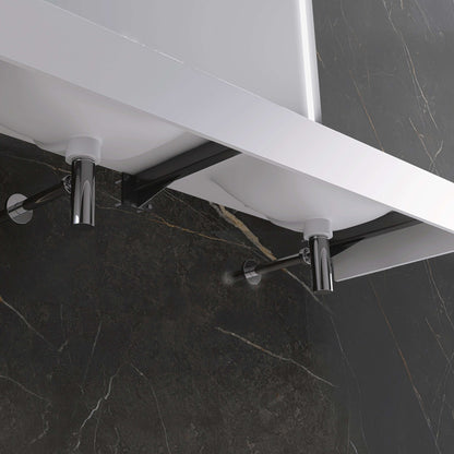 Medunjess 59'' Caelum Wall Mounted Bathroom Sink Solid Surface Sink