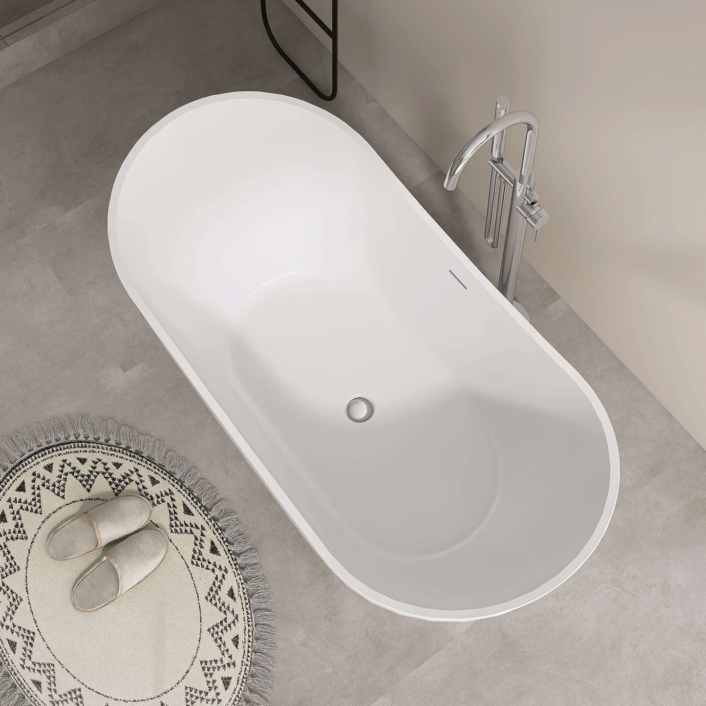 Medunjess 61” Icon Freestanding acrylic bathtub
