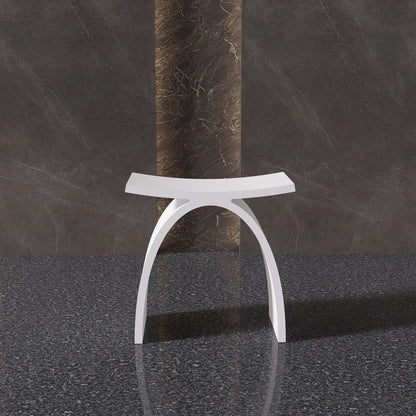 Medunjess Freestanding Shower Seat Solid Surface Shower Stool