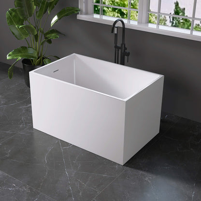 Medunjess 43” Soak Freestanding acrylic bathtub No bench