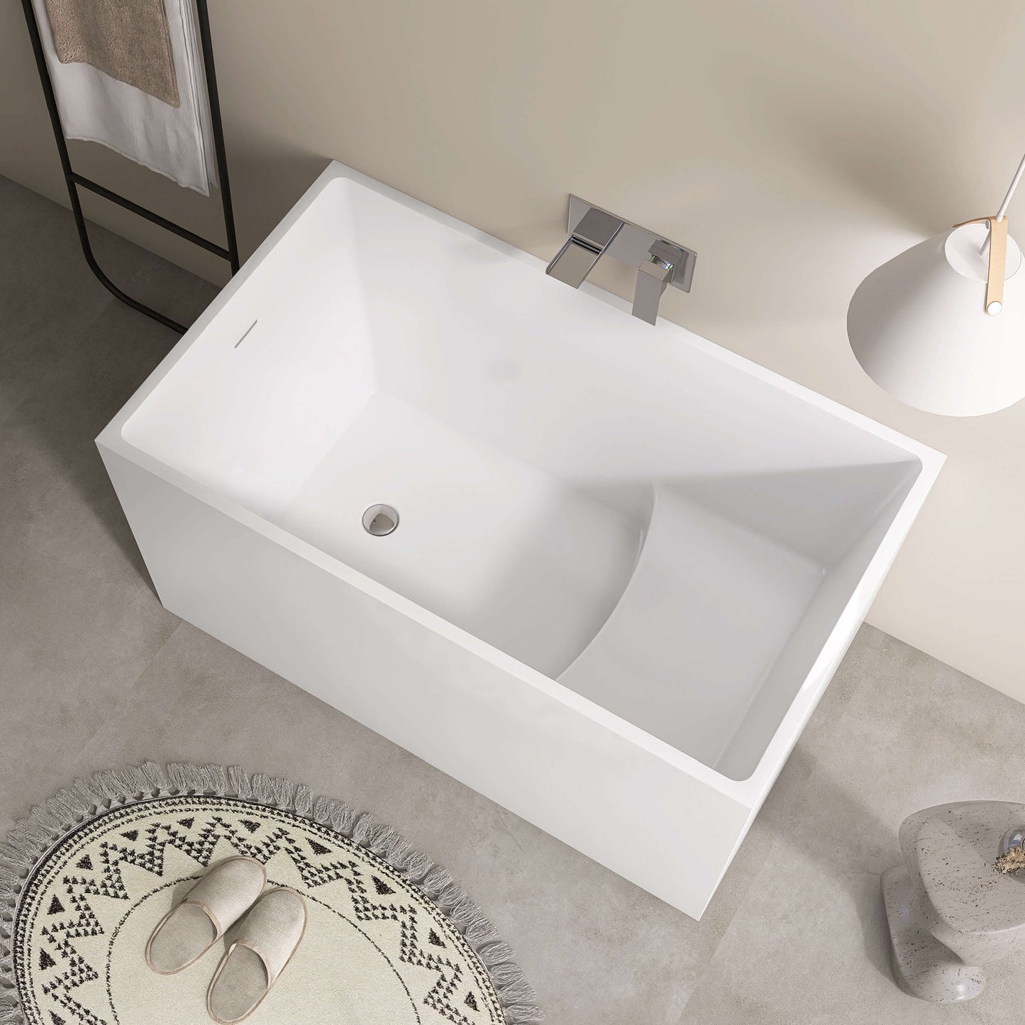 Medunjess 47” Tranquility Freestanding acrylic bathtub