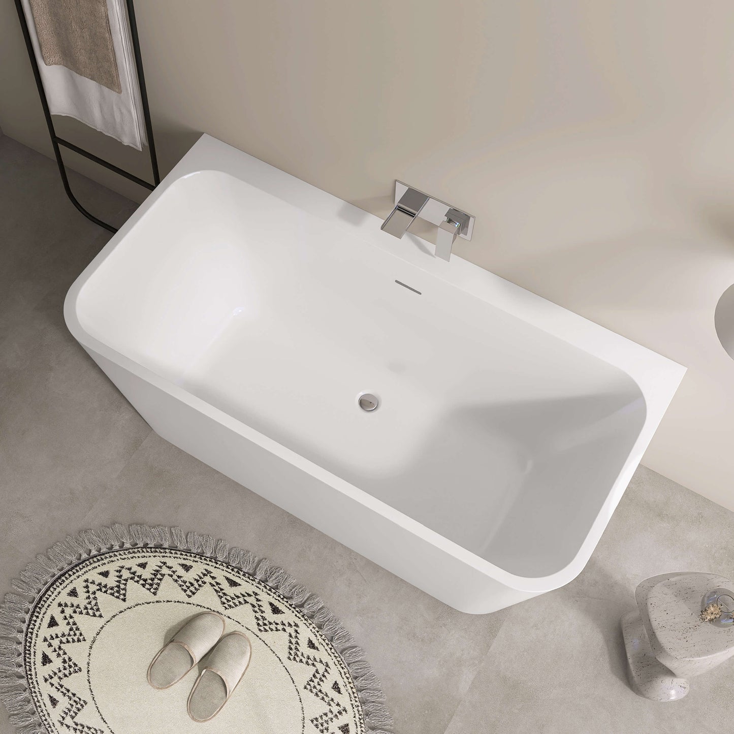 Medunjess 59” Serenity Freestanding acrylic bathtub