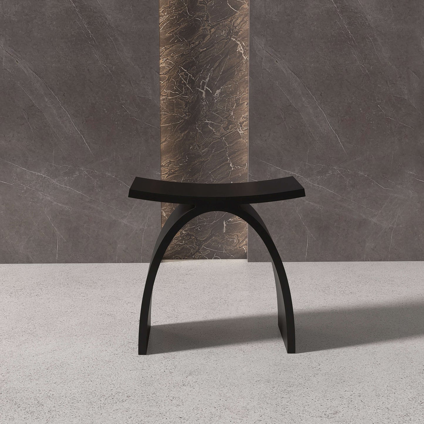 Medunjess Freestanding Shower Seat Solid Surface Shower Stool