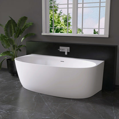 Medunjess 67” Cove Freestanding acrylic bathtub