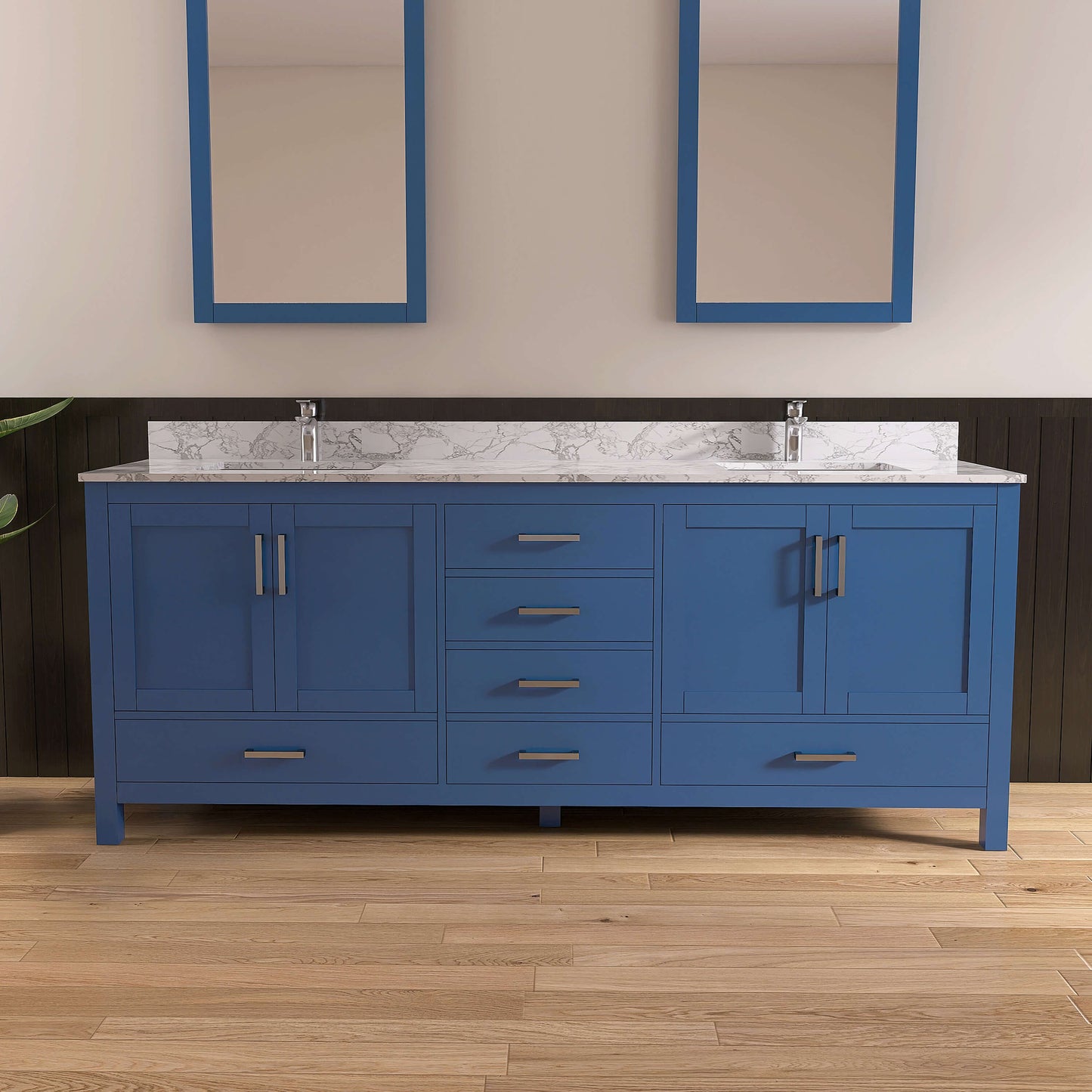 Medunjess 84'' Grid Bathroom Vanities With Double Sink
