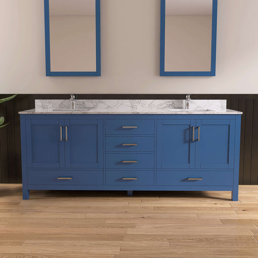Medunjess 84'' Grid Bathroom Vanities With Double Sink