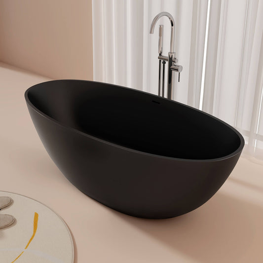 Medunjess 67'' Oval Freestanding Tub with Overflow | Soak in Style