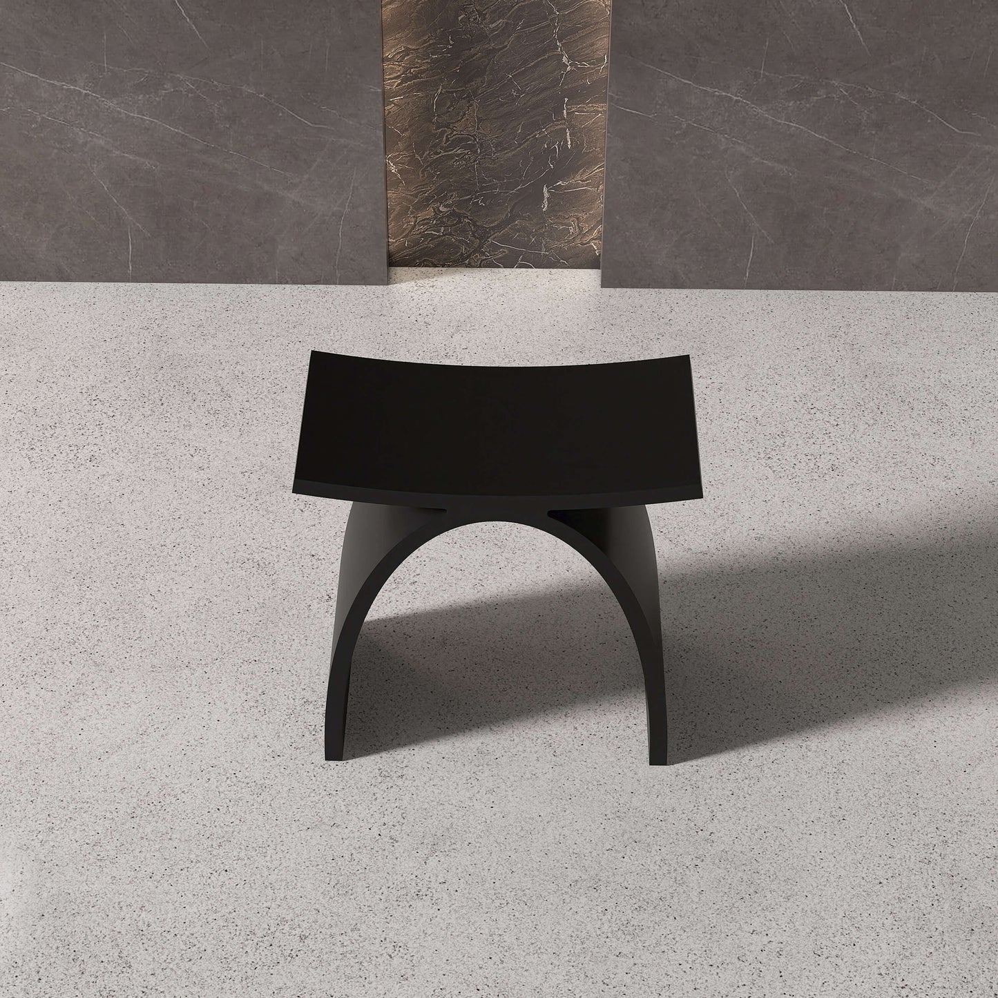 Medunjess Freestanding Shower Seat Solid Surface Shower Stool