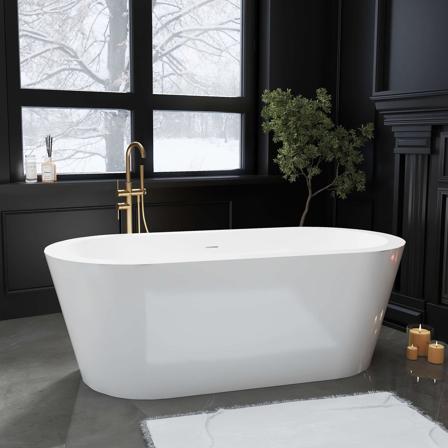 Medunjess 67” Opus Freestanding acrylic bathtub