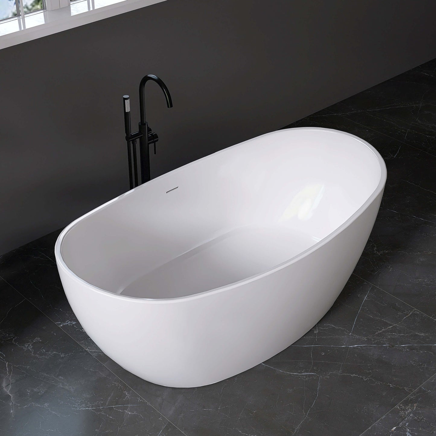 Medunjess 61” Ethos Freestanding acrylic bathtub