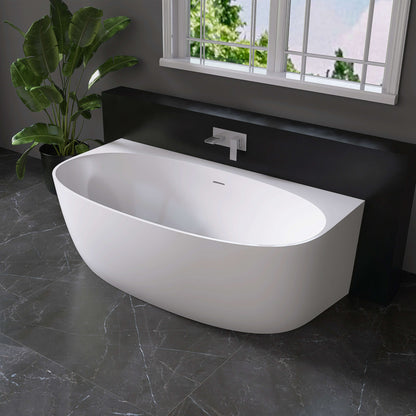Medunjess 67” Cove Freestanding acrylic bathtub