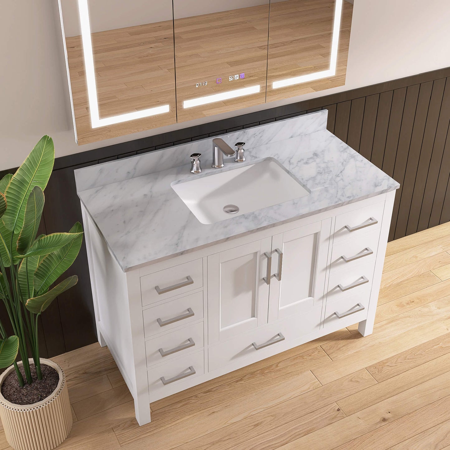 Medunjess 47'' Modulor Bathroom Vanities With Single Sink