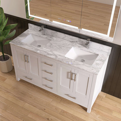 Medunjess 59'' Alcove Bathroom Vanities With Double Sink