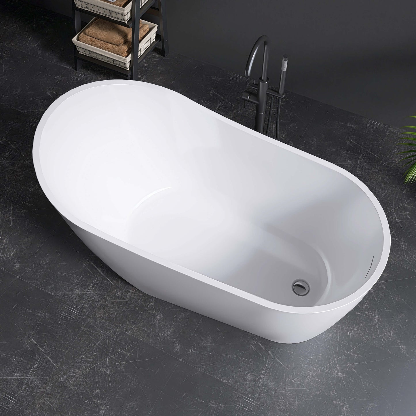 Medunjess 59” Legacy Freestanding acrylic bathtub