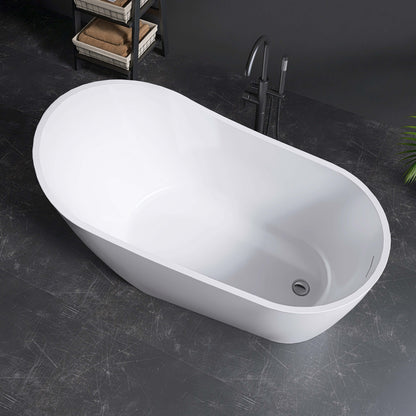 Medunjess 59” Legacy Freestanding acrylic bathtub