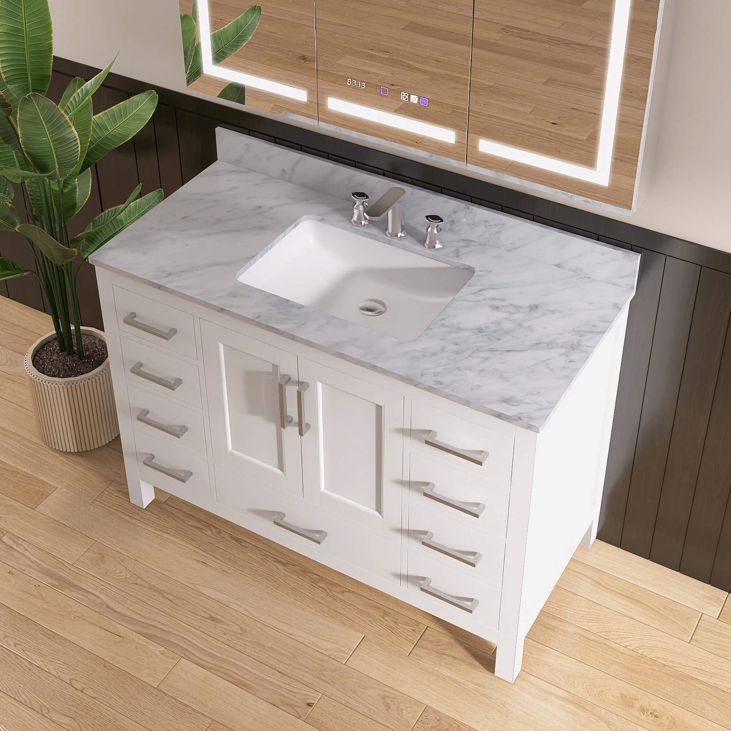 Medunjess 47'' Modulor Bathroom Vanities With Single Sink