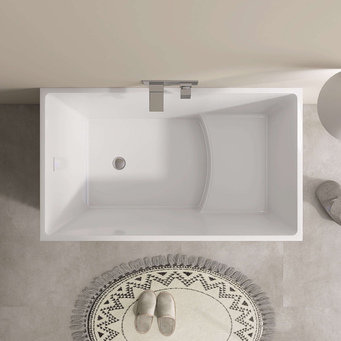 Medunjess 47” Tranquility Freestanding acrylic bathtub