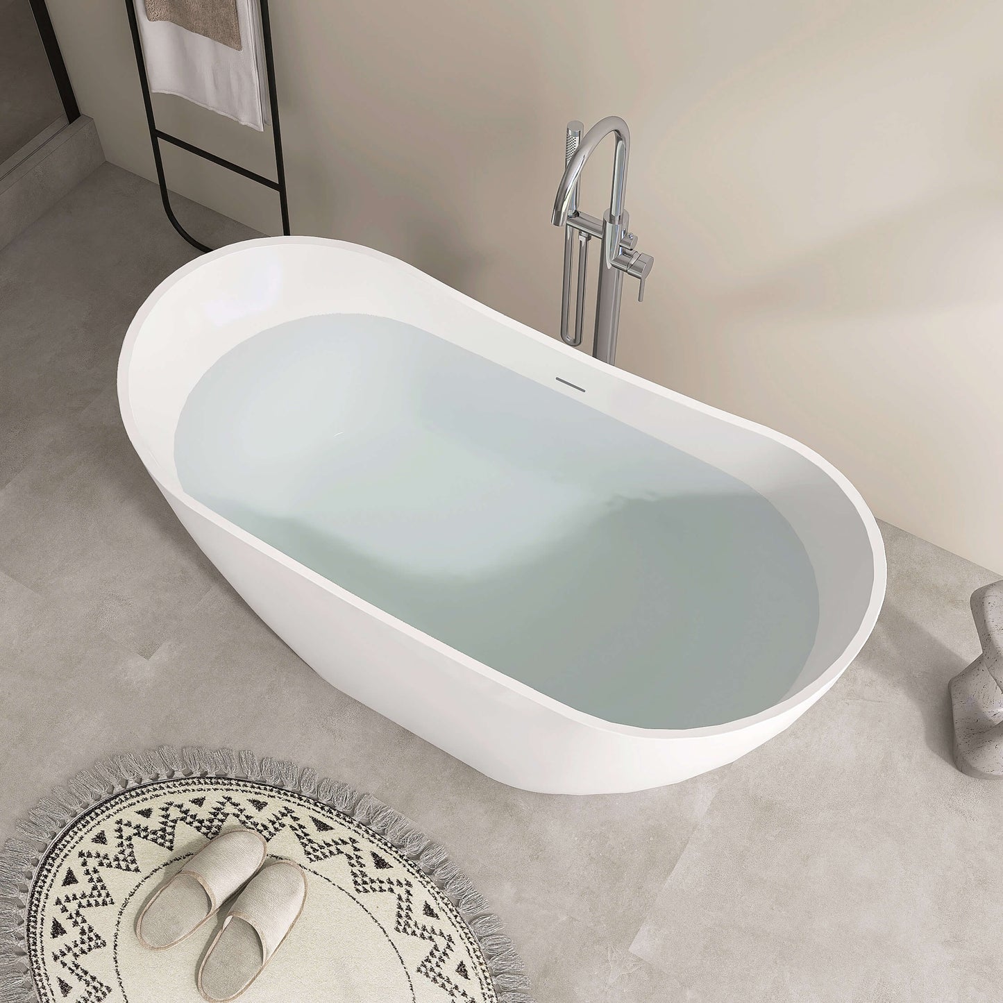 Medunjess 61” Icon Freestanding acrylic bathtub
