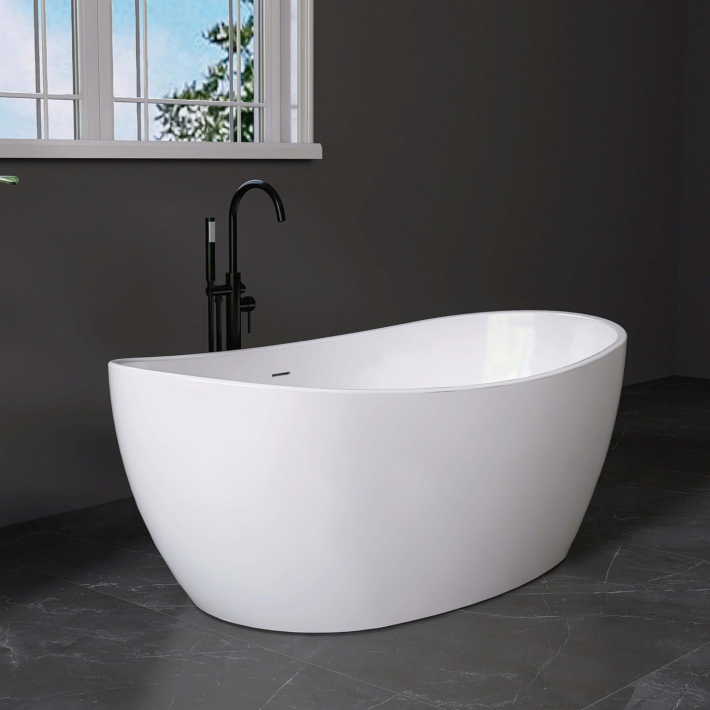 Medunjess 61” Ethos Freestanding acrylic bathtub