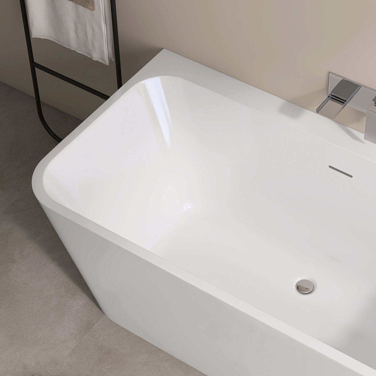 Medunjess 59” Serenity Freestanding acrylic bathtub
