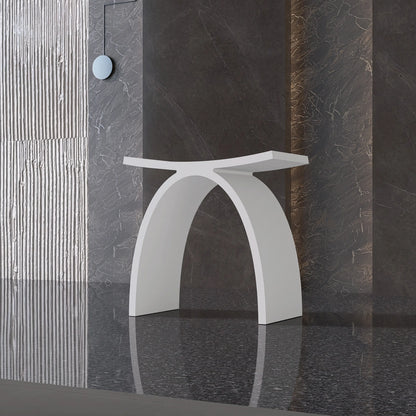 Medunjess Freestanding Shower Seat Solid Surface Shower Stool