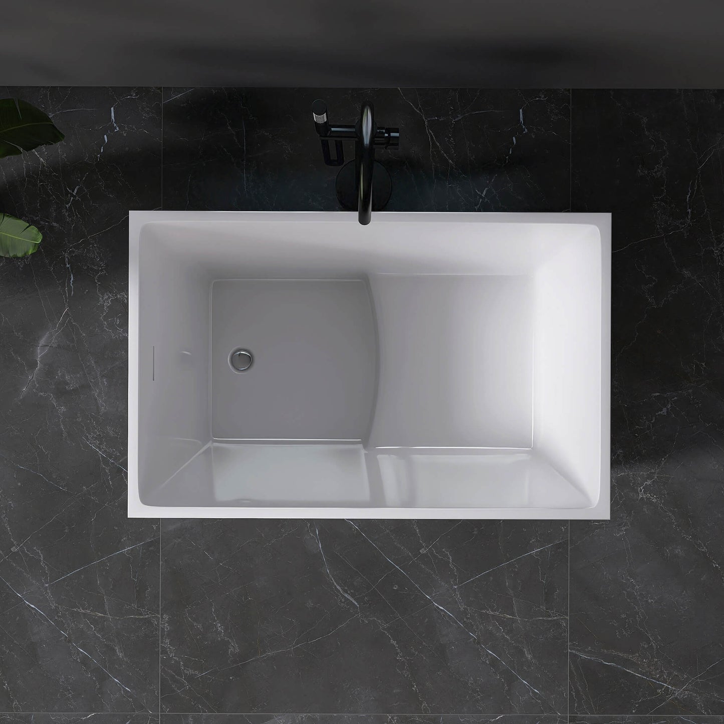 Medunjess 43” Soak Freestanding acrylic bathtub No bench