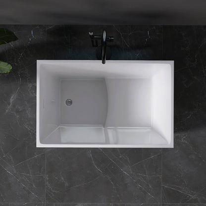 Medunjess 43” Soak Freestanding acrylic bathtub No bench