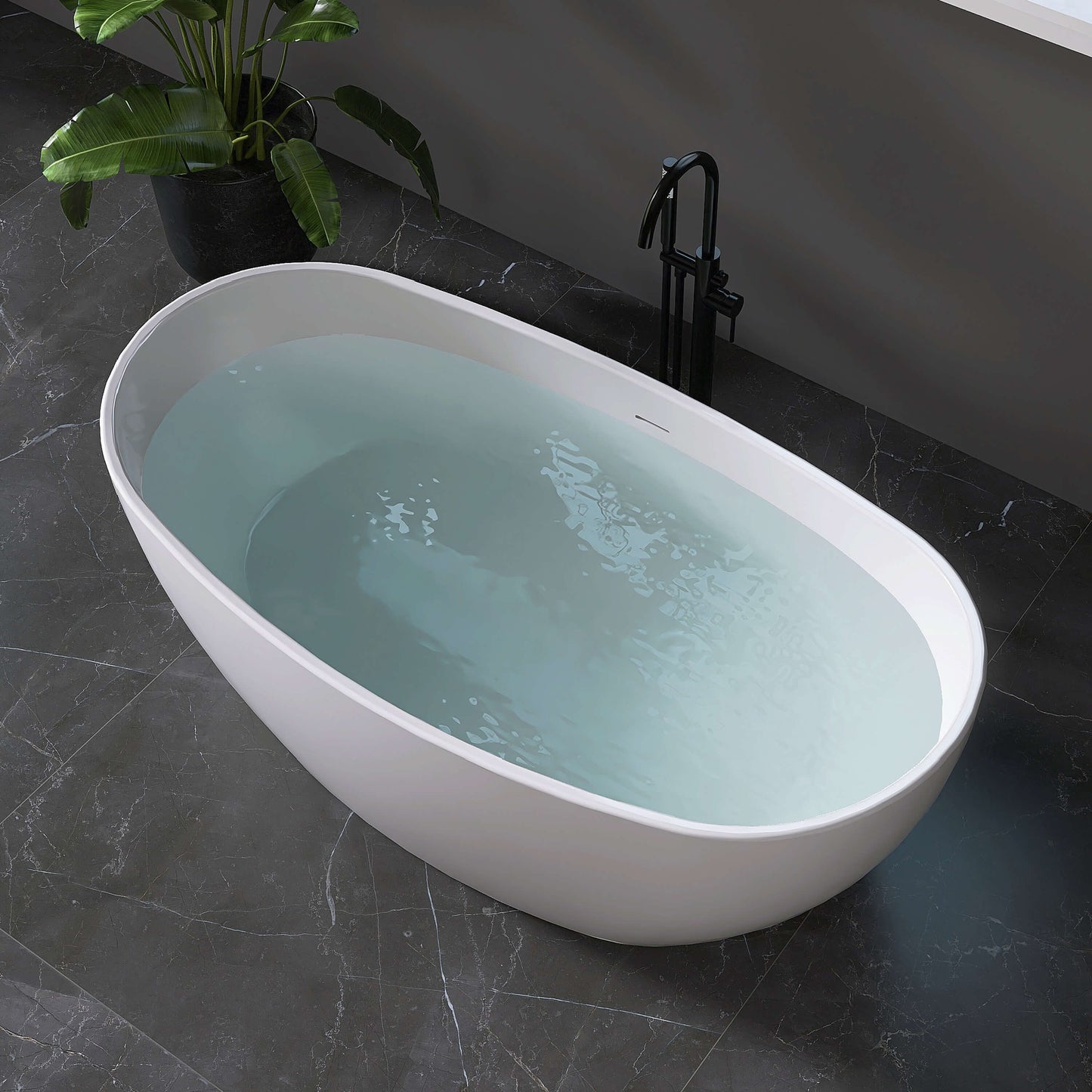 Medunjess 61” Ethos Freestanding acrylic bathtub