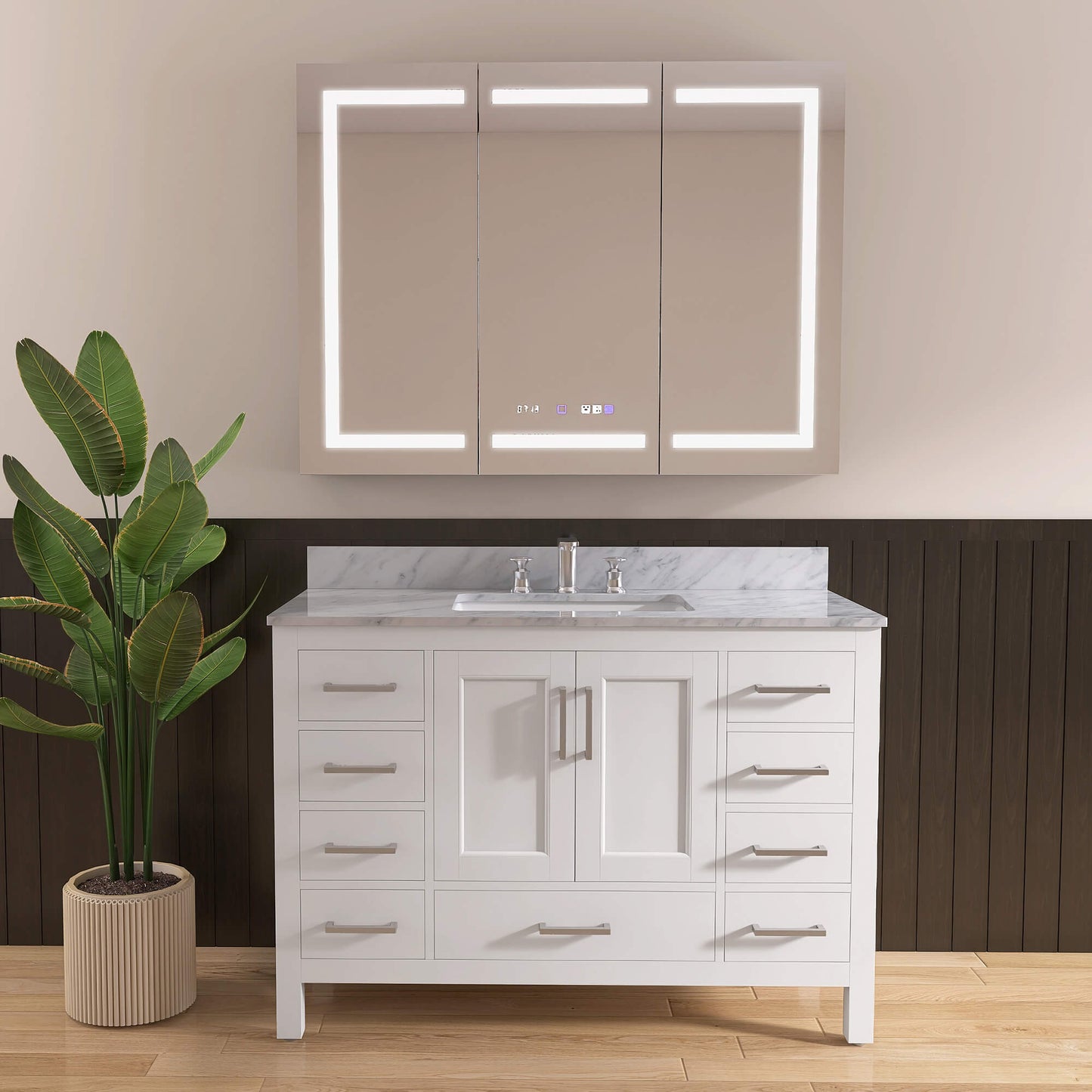 Medunjess 47'' Modulor Bathroom Vanities With Single Sink