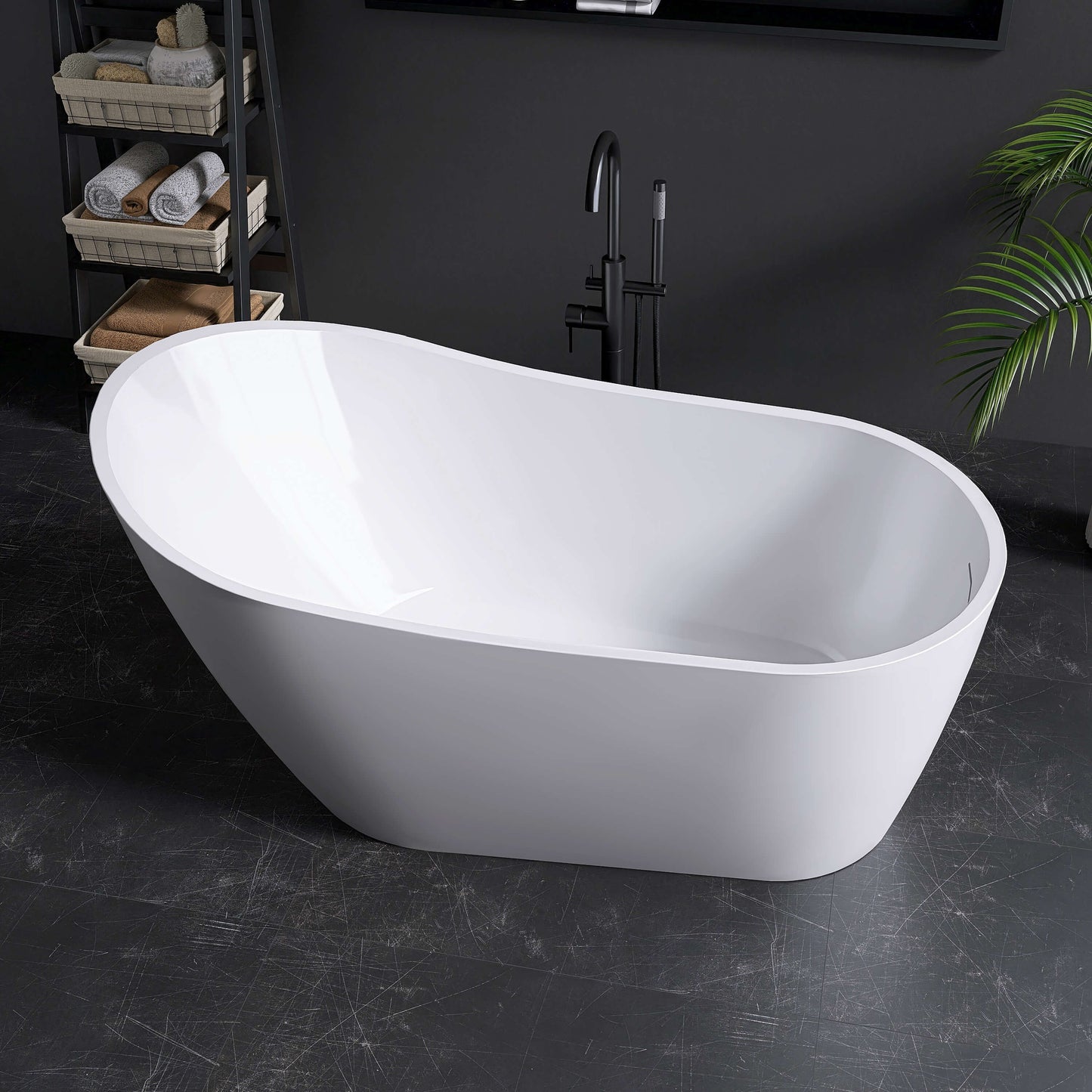 Medunjess 59” Legacy Freestanding acrylic bathtub