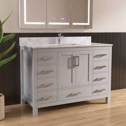 Medunjess 47'' Pivot Bathroom Vanities With Single Sink