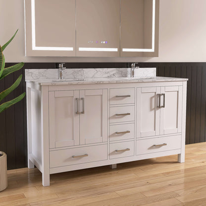 Medunjess 59'' Alcove Bathroom Vanities With Double Sink