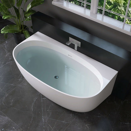 Medunjess 67” Cove Freestanding acrylic bathtub