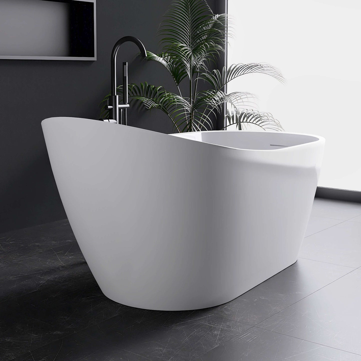 Medunjess 59” Legacy Freestanding acrylic bathtub