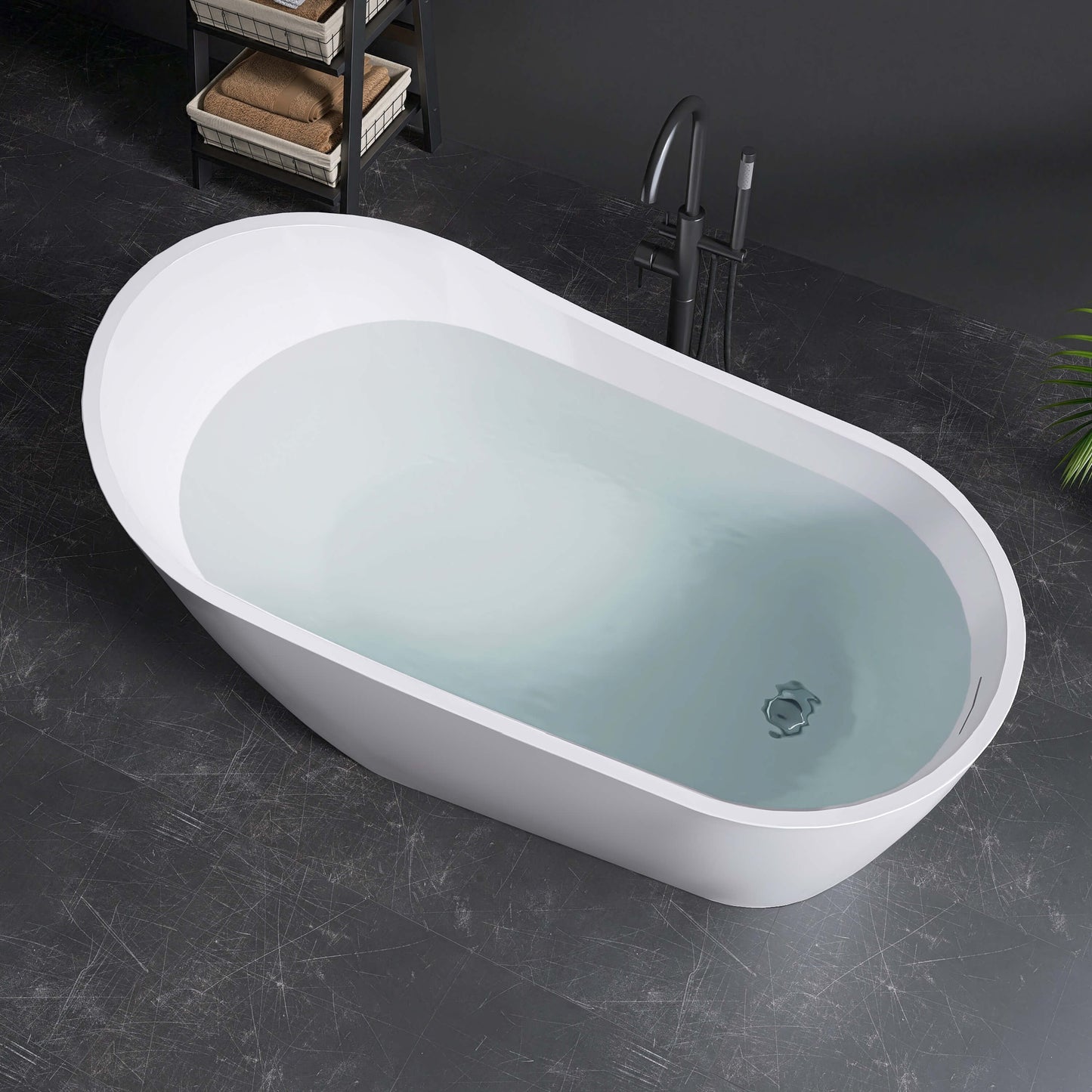 Medunjess 59” Legacy Freestanding acrylic bathtub