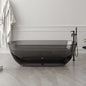 Medunjess 69'' Freestanding Bathtub Solid Surface Stone Resin Soaking Bathtub Transparent