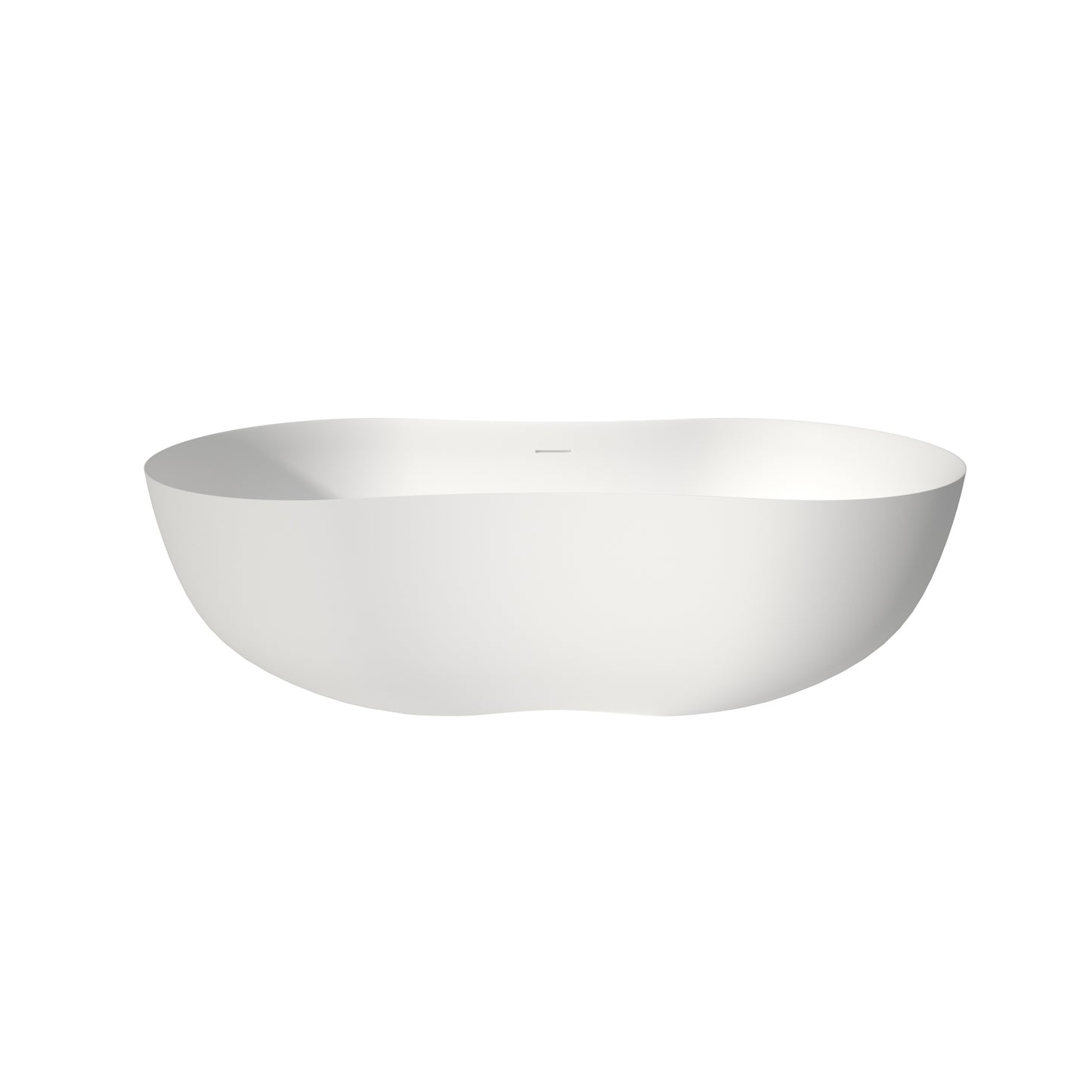 Medunjess Freestanding Bathtub Solid Surface Serenity Wave Bathtub