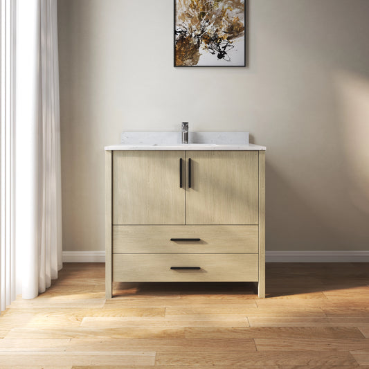 Medunjess 36'' Matrix Side Bathroom Vanities With Single Sink