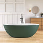 Medunjess 65" Oval Luxury Freestanding Solid Surface Resin Stone Soaking Tub