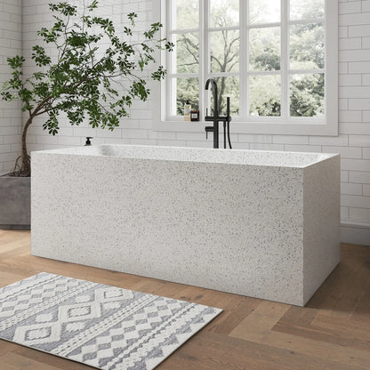Medunjess 64" Kaleido Freestanding Terrazzo bathtub