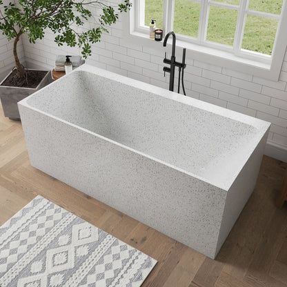 Medunjess 64" Kaleido Freestanding Terrazzo bathtub