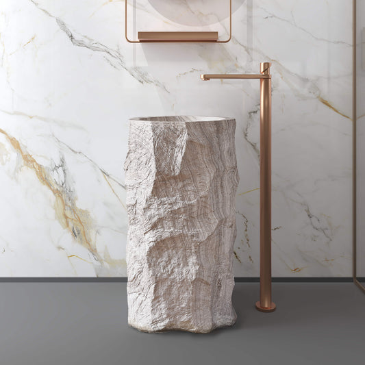 Medunjess 18.5''x34.2'' Sarcen Pedestal Basin