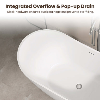 Medunjess 61” Icon Freestanding acrylic bathtub