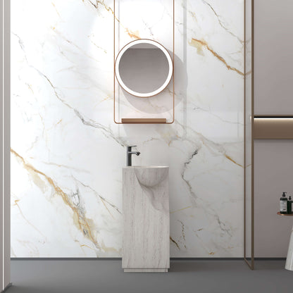 Medunjess 15.9''x34.1'' Obelisk Pedestal Basin