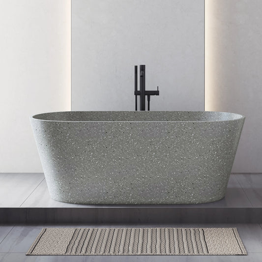Medunjess 59" Mosaicore Freestanding Terrazzo Bathtub