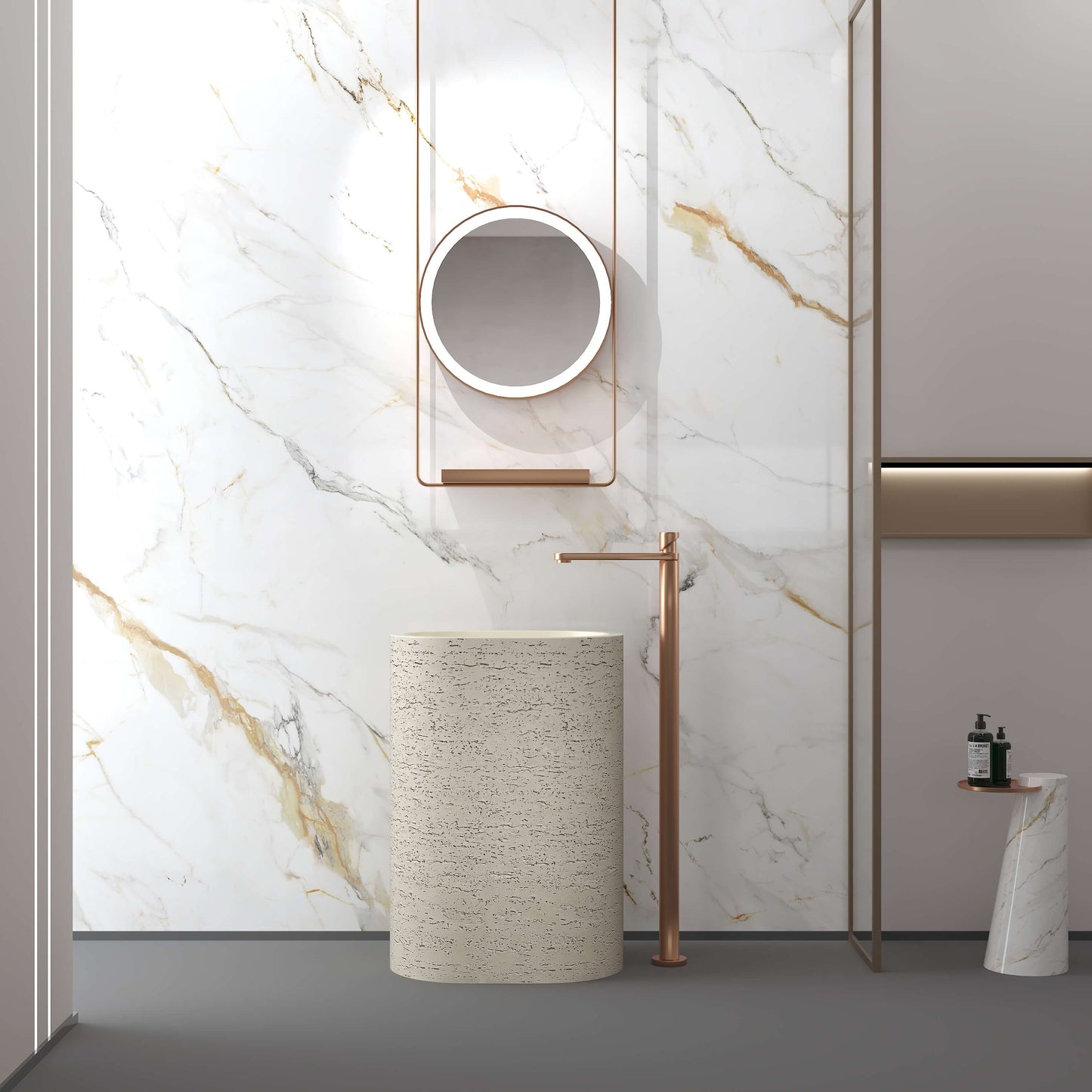 Medunjess 23.6''x33.8'' Lithos Pedestal Basin