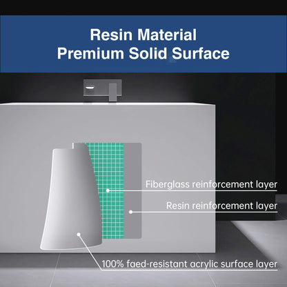 Medunjess 40” Tranquility Freestanding acrylic bathtub