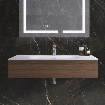 Medunjess 39''Etherea Wall Mounted Bathroom Sink Solid Surface Sink